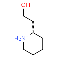 ChemSpider 2D Image | (2S)-2-(2-Hydroxyethyl)piperidinium | C7H16NO