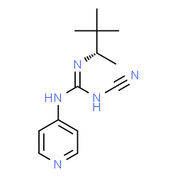ChemSpider 2D Image | 1-cyano-3-[(2S)-3,3-dimethylbutan-2-yl]-2-pyridin-4-ylguanidine | C13H19N5