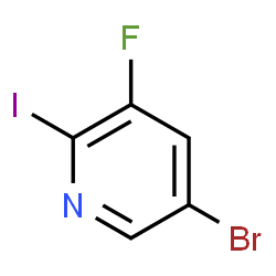 ChemSpider 2D Image | 5-Bromo-3-fluoro-2-iodopyridine | C5H2BrFIN
