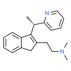 ChemSpider 2D Image | N,N-dimethyl-2-[3-[(1S)-1-(2-pyridinyl)ethyl]-1H-inden-2-yl]ethanamine | C20H24N2