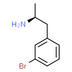 ChemSpider 2D Image | (2S)-1-(3-Bromophenyl)-2-propanamine | C9H12BrN