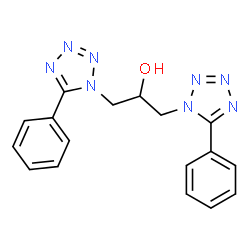 ChemSpider 2D Image | 1,3-Bis(5-phenyl-1H-tetrazol-1-yl)-2-propanol | C17H16N8O