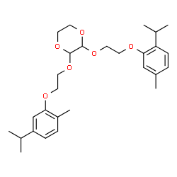 ChemSpider 2D Image | 2-[2-(2-Isopropyl-5-methylphenoxy)ethoxy]-3-[2-(5-isopropyl-2-methylphenoxy)ethoxy]-1,4-dioxane | C28H40O6