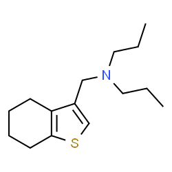 ChemSpider 2D Image | N-Propyl-N-(4,5,6,7-tetrahydro-1-benzothiophen-3-ylmethyl)-1-propanamine | C15H25NS