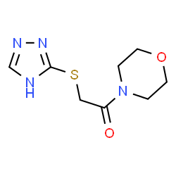 ChemSpider 2D Image | 1-(4-Morpholinyl)-2-(1H-1,2,4-triazol-3-ylsulfanyl)ethanone | C8H12N4O2S