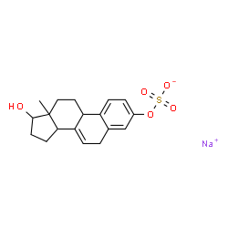 ChemSpider 2D Image | Sodium 17-hydroxyestra-1(10),2,4,7-tetraen-3-yl sulfate | C18H21NaO5S