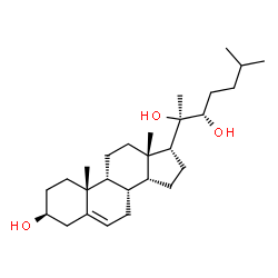ChemSpider 2D Image | (3beta,9beta,14beta,17alpha,22S)-Cholest-5-ene-3,20,22-triol | C27H46O3