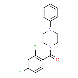 ChemSpider 2D Image | piperazine, 1-(2,4-dichlorobenzoyl)-4-phenyl- | C17H16Cl2N2O