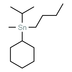 ChemSpider 2D Image | Butyl(cyclohexyl)isopropyl(methyl)stannane | C14H30Sn