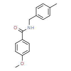 ChemSpider 2D Image | 4-Methoxy-N-(4-methylbenzyl)benzamide | C16H17NO2