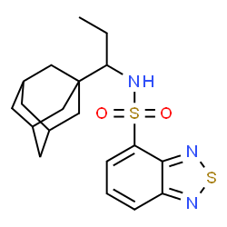 ChemSpider 2D Image | N-[1-(Adamantan-1-yl)propyl]-2,1,3-benzothiadiazole-4-sulfonamide | C19H25N3O2S2