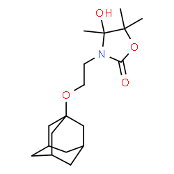 ChemSpider 2D Image | 3-[2-(Adamantan-1-yloxy)-ethyl]-4-hydroxy-4,5,5-trimethyl-oxazolidin-2-one | C18H29NO4