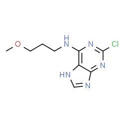 ChemSpider 2D Image | 2-Chloro-N-(3-methoxypropyl)-7H-purin-6-amine | C9H12ClN5O