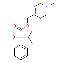 ChemSpider 2D Image | (1-Methyl-1,2,3,6-tetrahydro-4-pyridinyl)methyl 2-hydroxy-3-methyl-2-phenylbutanoate | C18H25NO3