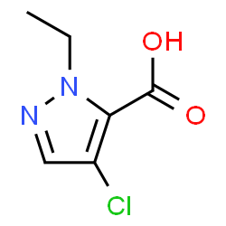 ChemSpider 2D Image | 4-chloro-2-ethylpyrazole-3-carboxylic acid | C6H7ClN2O2