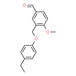 ChemSpider 2D Image | 3-(4-Ethylphenoxymethyl)-4-methoxybenzaldehyde | C17H18O3