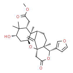 ChemSpider 2D Image | Methyl [(1S,3S,5S,7S,8S,9S,12S,13S)-13-(3-furyl)-5-hydroxy-6,6,8,12-tetramethyl-17-methylene-15-oxo-2,14-dioxatetracyclo[7.7.1.0~1,12~.0~3,8~]heptadec-7-yl]acetate | C27H36O7
