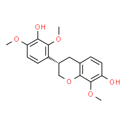 ChemSpider 2D Image | (3S)-3-(3-Hydroxy-2,4-dimethoxyphenyl)-8-methoxy-7-chromanol | C18H20O6