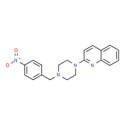 ChemSpider 2D Image | 2-[4-(4-Nitrobenzyl)-1-piperazinyl]quinoline | C20H20N4O2