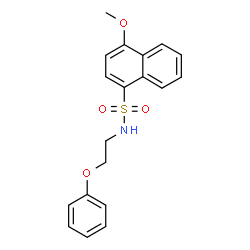 ChemSpider 2D Image | 4-Methoxy-N-(2-phenoxyethyl)-1-naphthalenesulfonamide | C19H19NO4S