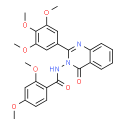 ChemSpider 2D Image | 2,4-Dimethoxy-N-[4-oxo-2-(3,4,5-trimethoxyphenyl)-3(4H)-quinazolinyl]benzamide | C26H25N3O7