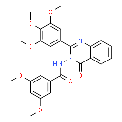 ChemSpider 2D Image | 3,5-Dimethoxy-N-[4-oxo-2-(3,4,5-trimethoxyphenyl)-3(4H)-quinazolinyl]benzamide | C26H25N3O7