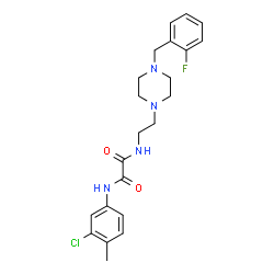 ChemSpider 2D Image | N-(3-Chloro-4-methylphenyl)-N'-{2-[4-(2-fluorobenzyl)-1-piperazinyl]ethyl}ethanediamide | C22H26ClFN4O2