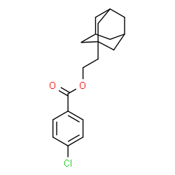 ChemSpider 2D Image | 2-(Adamantan-1-yl)ethyl 4-chlorobenzoate | C19H23ClO2