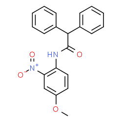 ChemSpider 2D Image | N-(4-Methoxy-2-nitrophenyl)-2,2-diphenylacetamide | C21H18N2O4