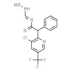 ChemSpider 2D Image | 2-[3-Chloro-5-(trifluoromethyl)-2-pyridinyl]-N-[(E)-(hydroxyamino)methylene]-2-phenylacetamide | C15H11ClF3N3O2
