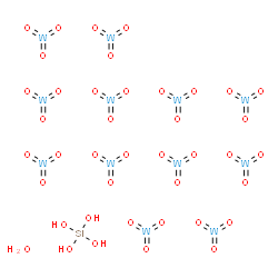 ChemSpider 2D Image | Orthosilicic acid - trioxotungsten hydrate (1:12:1) | H6O41SiW12