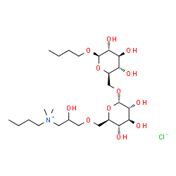 ChemSpider 2D Image | BUTYLDIMONIUMHYDROXYPROPYL BUTYLDIGLUCOSIDE CHLORIDE | C25H50ClNO12
