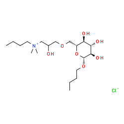 ChemSpider 2D Image | BUTYLDIMONIUMHYDROXYPROPYL BUTYLGLUCOSIDE CHLORIDE | C19H40ClNO7