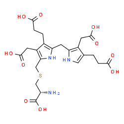 ChemSpider 2D Image | DIPYRROLYLMETHANEMETHYL-L-CYSTEINE | C23H29N3O10S