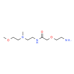 ChemSpider 2D Image | 2-(2-Aminoethoxy)-N-{2-[(2-methoxyethyl)(methyl)amino]ethyl}acetamide | C10H23N3O3