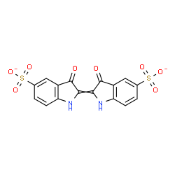 ChemSpider 2D Image | 3-Oxo-2-(3-oxo-5-sulfonato-1,3-dihydro-2H-indol-2-ylidene)-5-indolinesulfonate | C16H8N2O8S2