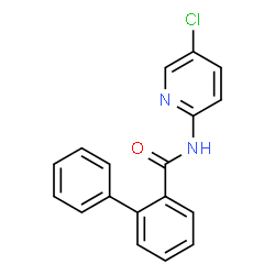 ChemSpider 2D Image | N-(5-Chloro-2-pyridinyl)-2-biphenylcarboxamide | C18H13ClN2O