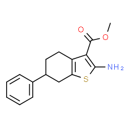 ChemSpider 2D Image | Methyl 2-amino-6-phenyl-4,5,6,7-tetrahydro-1-benzothiophene-3-carboxylate | C16H17NO2S