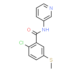 ChemSpider 2D Image | 2-Chloro-5-(methylsulfanyl)-N-(3-pyridinyl)benzamide  | C13H11ClN2OS