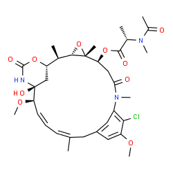 ChemSpider 2D Image | (11Z,13Z)-Maytansine | C34H46ClN3O10