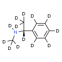 ChemSpider 2D Image | (R)-(+)-N-METHYL-1-PHENYLETHYLAMINE-D13 | C9D13N