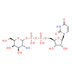 ChemSpider 2D Image | UDP-D-galactosamine | C15H25N3O16P2
