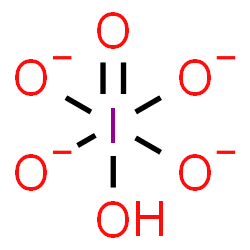 ChemSpider 2D Image | [Hydroxy(oxido)-lambda~7~-iodanetetrayl]tetraoxidanide | HIO6