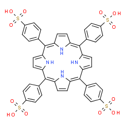 ChemSpider 2D Image | 4,4',4'',4'''-(22,24-Dihydroporphyrin-5,10,15,20-tetrayl)tetrabenzenesulfonic acid | C44H32N4O12S4