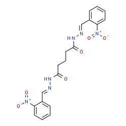 ChemSpider 2D Image | N'~1~,N'~5~-Bis[(E)-(2-nitrophenyl)methylene]pentanedihydrazide | C19H18N6O6