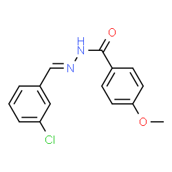 ChemSpider 2D Image | N'-[(E)-(3-Chlorophenyl)methylene]-4-methoxybenzohydrazide | C15H13ClN2O2