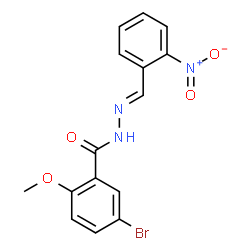 ChemSpider 2D Image | 5-Bromo-2-methoxy-N'-[(E)-(2-nitrophenyl)methylene]benzohydrazide | C15H12BrN3O4