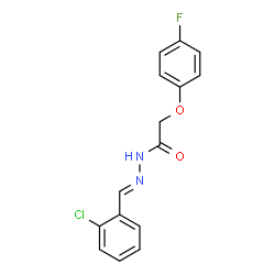 ChemSpider 2D Image | N'-[(E)-(2-Chlorophenyl)methylene]-2-(4-fluorophenoxy)acetohydrazide | C15H12ClFN2O2