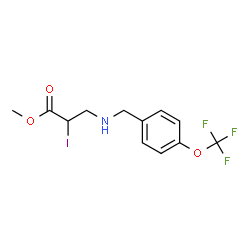 ChemSpider 2D Image | Methyl 2-iodo-3-{[4-(trifluoromethoxy)benzyl]amino}propanoate | C12H13F3INO3