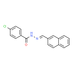 ChemSpider 2D Image | 4-Chloro-N'-[(E)-2-naphthylmethylene]benzohydrazide | C18H13ClN2O